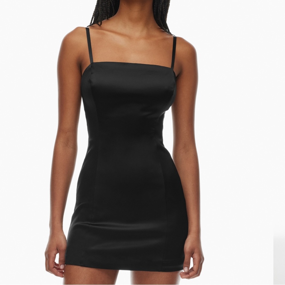 Aritzia mini satin dress